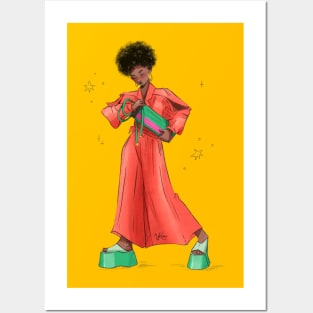 African Fashion Girl Posters and Art